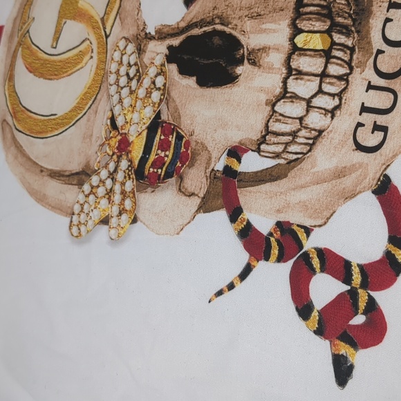 Jodi Pedri Gucci Skull And Coral Snake Graphic White T-shirt Size XL NWT - Picture 4 of 9